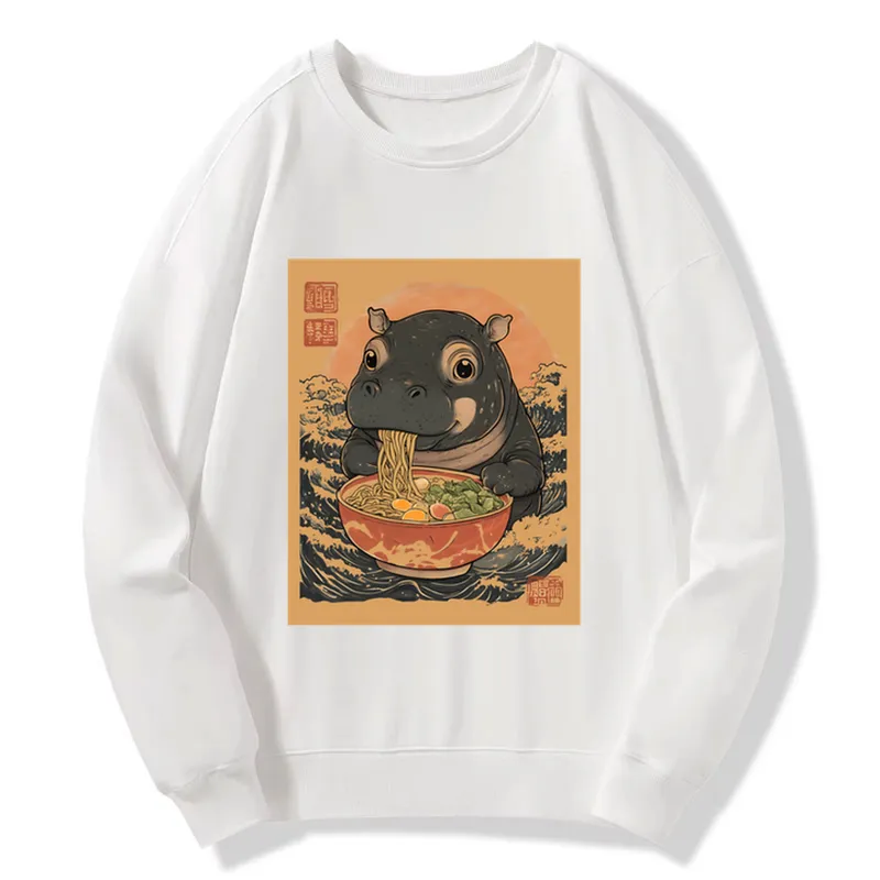 Tokyo-Tiger Moo Deng Eat Ramen Sweatshirt