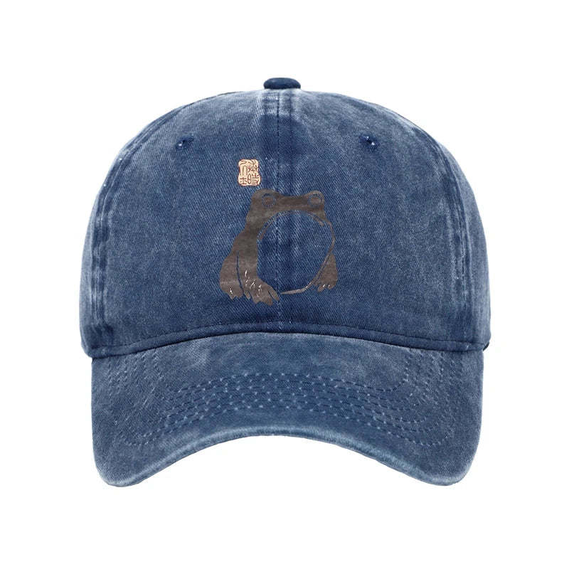 Tokyo-Tiger Matsumoto Hoji Woodblock Print Frog Washed Cap