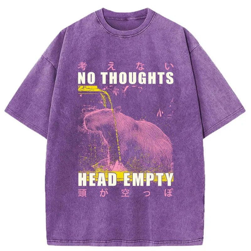 Tokyo-Tiger No Thoughts Head Empty Washed T-Shirt Sale