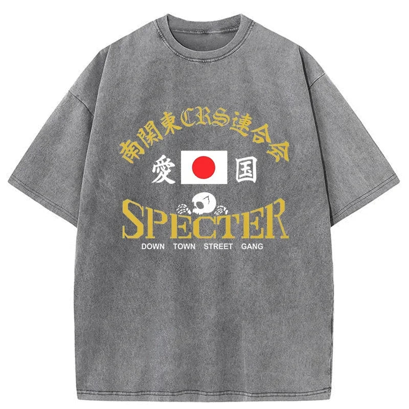 Tokyo-Tiger Specter Down Town Street Gang Washed T-Shirt