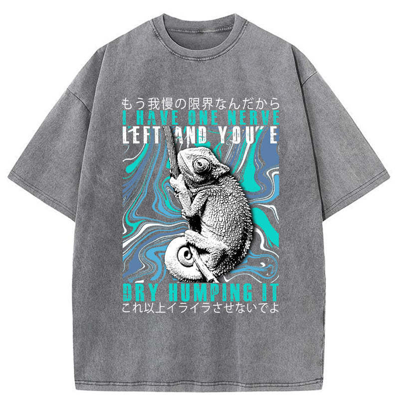 Tokyo-Tiger I Have One Nerve Chameleon Washed T-Shirt