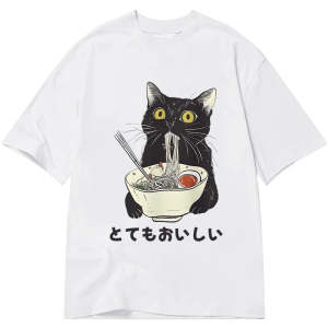 Image of Tokyo-Tiger Cats Eat Ramen Noodles Classic T-Shirt