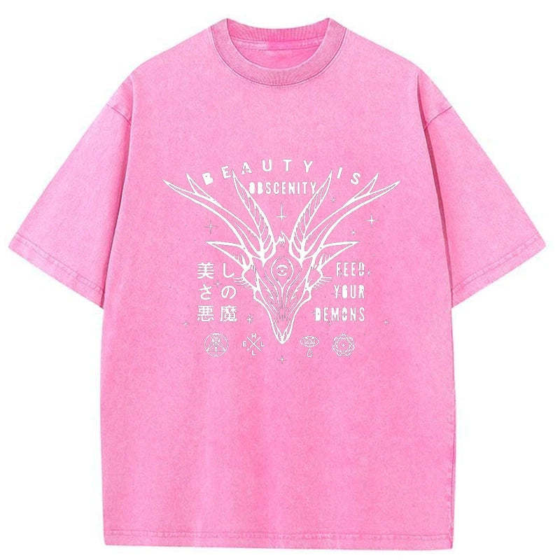 Tokyo-Tiger Beautiful Devil Japanese Washed T-Shirt Sale