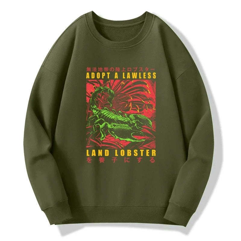 Tokyo-Tiger Adopting A Land Lobster Japanese Sweatshirt