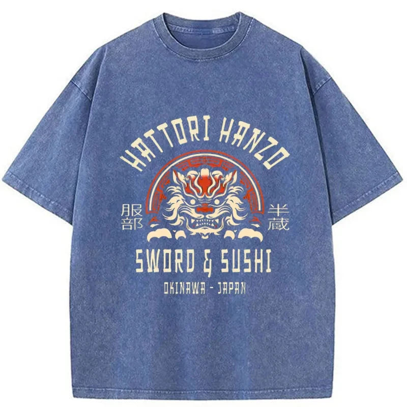 Tokyo-Tiger Hattori Hanzo Sword Washed T-Shirt