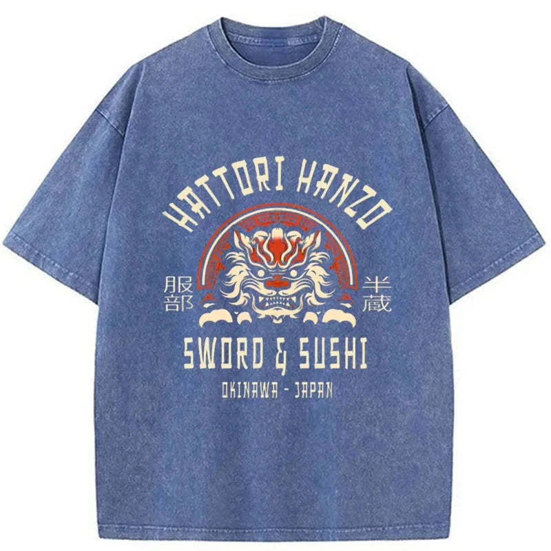 Tokyo-Tiger Hattori Hanzo Sword Washed T-Shirt
