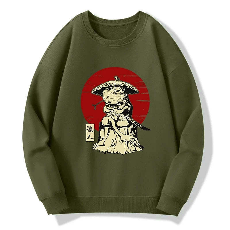 Tokyo-Tiger Rounin Japanese Frog Samurai Sweatshirt