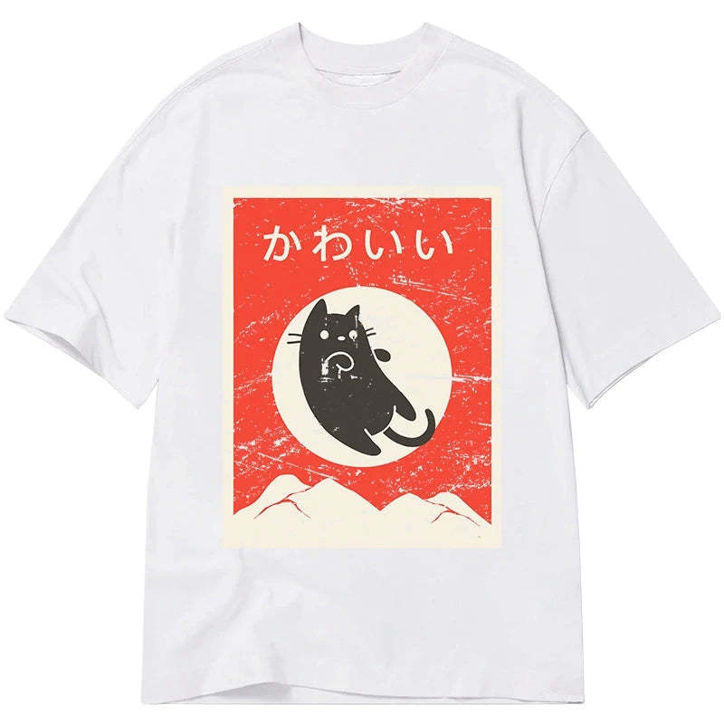 Tokyo-Tiger Cute Black Cat Japanese Classic T-Shirt
