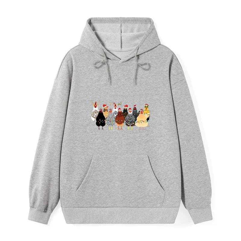 Tokyo-Tiger A Flock Of Christmas Chickens Classic Hoodie-tokyo-tiger