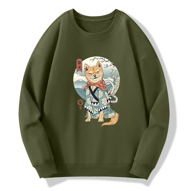 Tokyo-Tiger Samurai Shiba Dog Japanese Sweatshirt