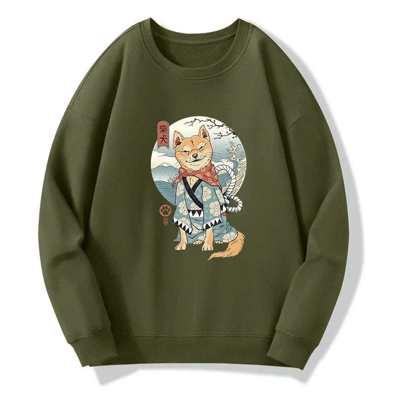 Tokyo-Tiger Samurai Shiba Dog Japanese Sweatshirt