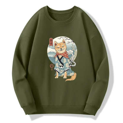 Tokyo-Tiger Samurai Shiba Dog Japanese Sweatshirt