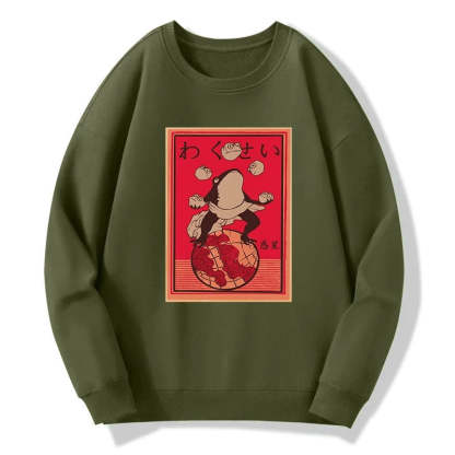 Tokyo-Tiger Wakusei Frog Funny Sweatshirt