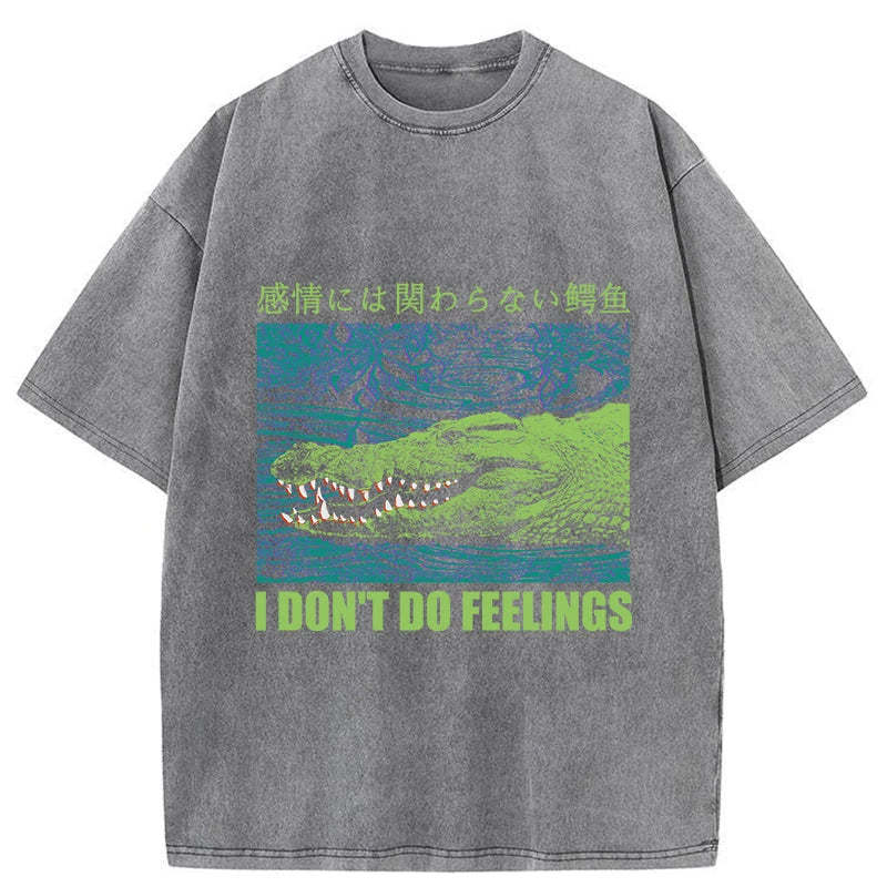 Tokyo-Tiger An Emotionless Crocodile Washed T-Shirt
