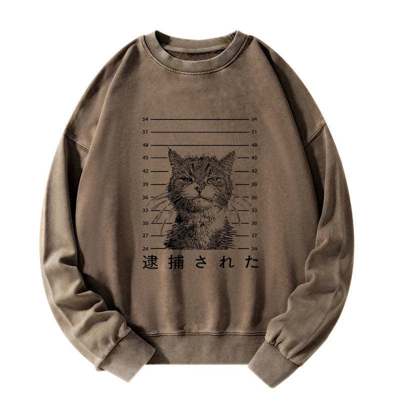 Tokyo-Tiger Cat That Was Arrested Washed Sweatshirt
