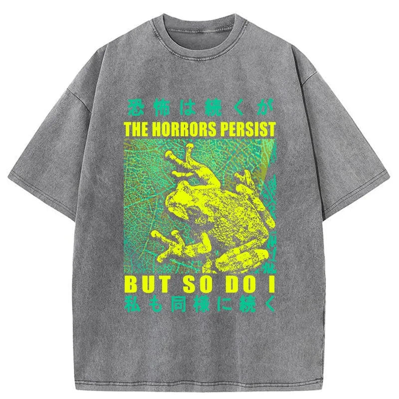 Tokyo-Tiger The Horrors Persist Frog Washed T-Shirt