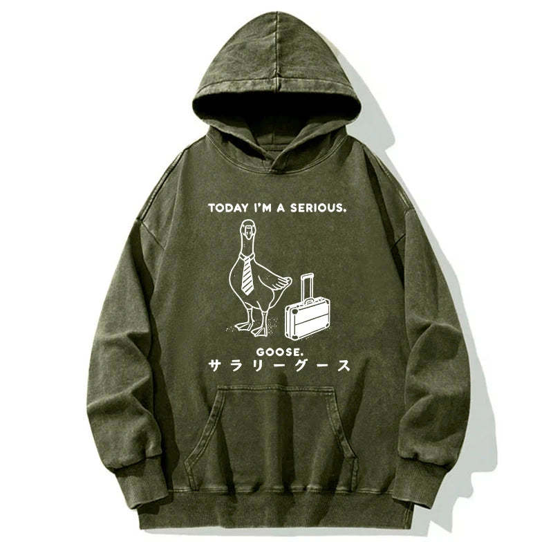 Tokyo-Tiger Hard Working Goose Washed Hoodie