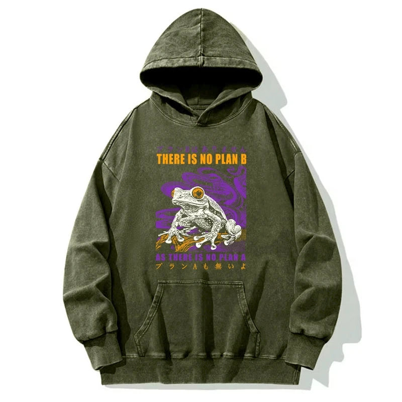 Tokyo-Tiger Thers Is No Plan B Frog Washed Hoodie