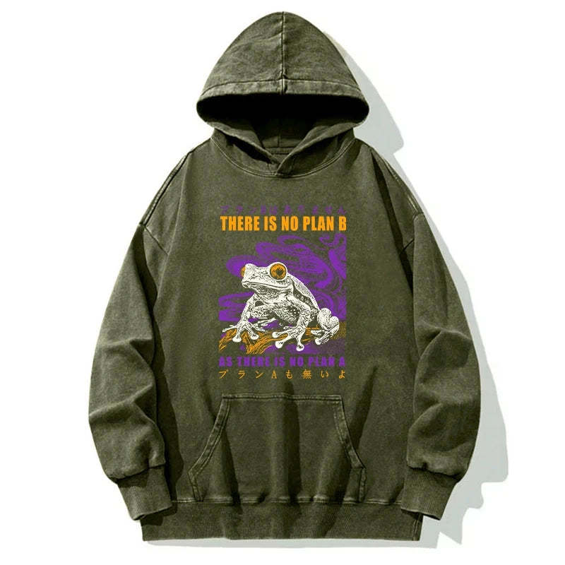 Tokyo-Tiger Thers Is No Plan B Frog Washed Hoodie