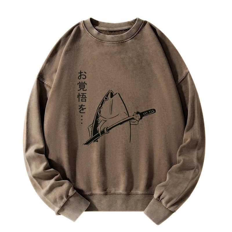 Tokyo-Tiger The Fish With The Knife Japanese Washed Sweatshirt