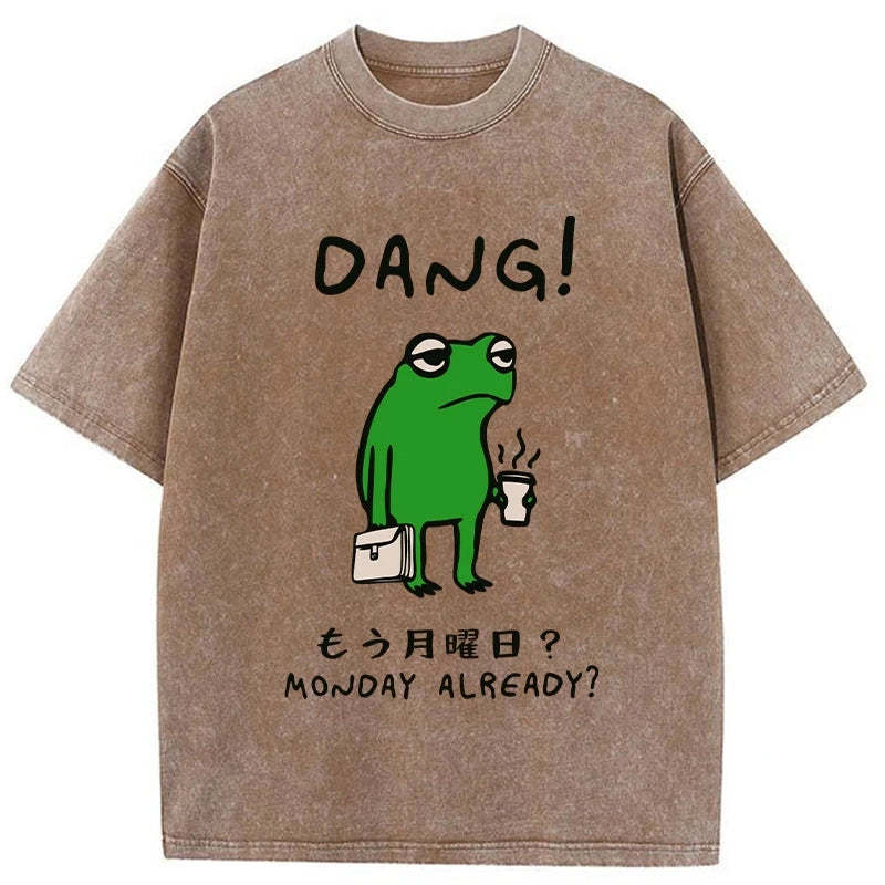 Tokyo-Tiger Is It Already Monday Washed T-Shirt Sale