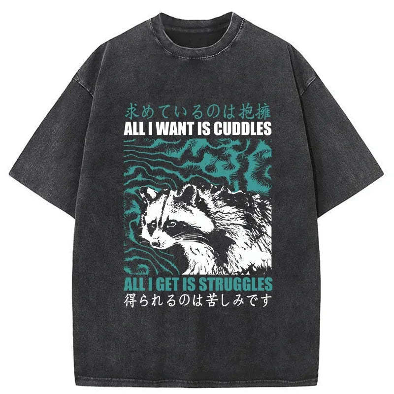 Tokyo-Tiger All I Get Is Struggles Washed T-Shirt