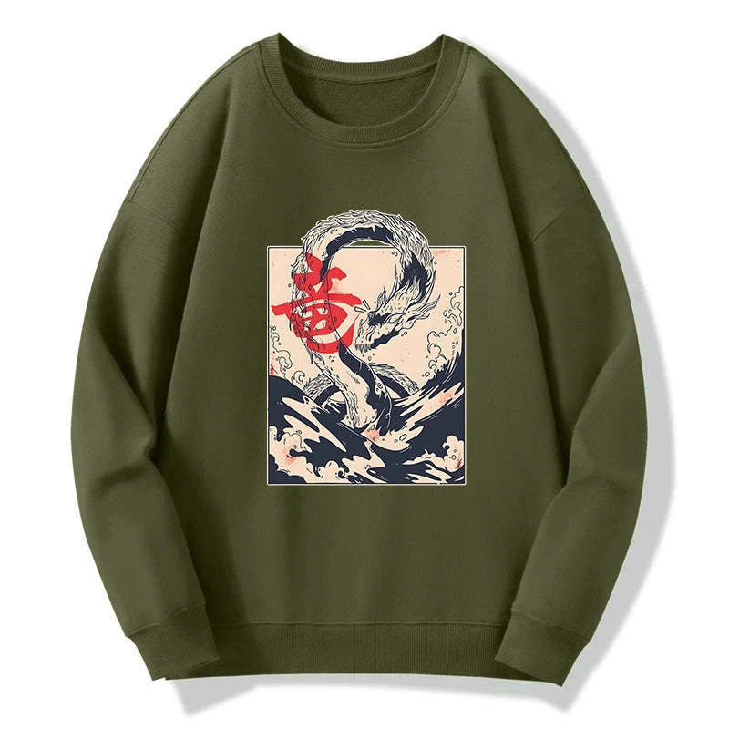 Tokyo-Tiger Sea Dragon Japanese Sweatshirt