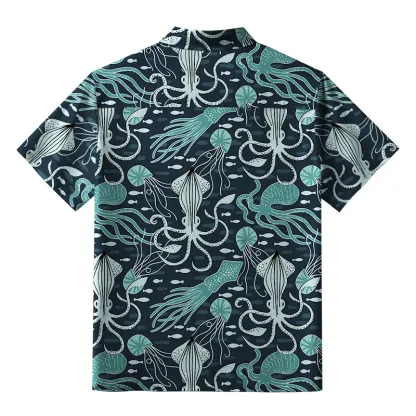 Tokyo-Tiger Deep Sea Squid Button-up Shirt