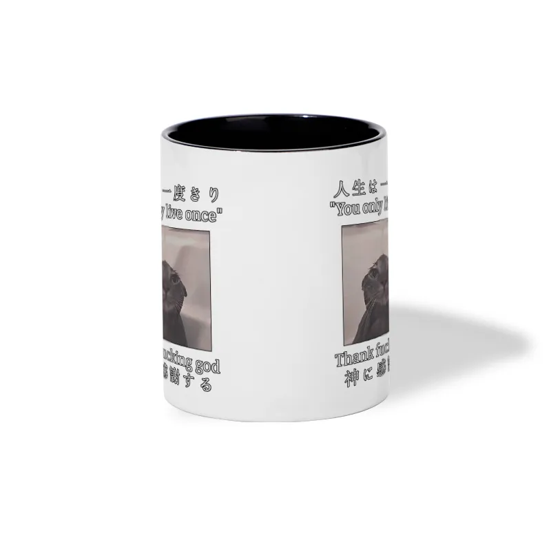Tokyo-Tiger Funny Melancholy Cat Mug