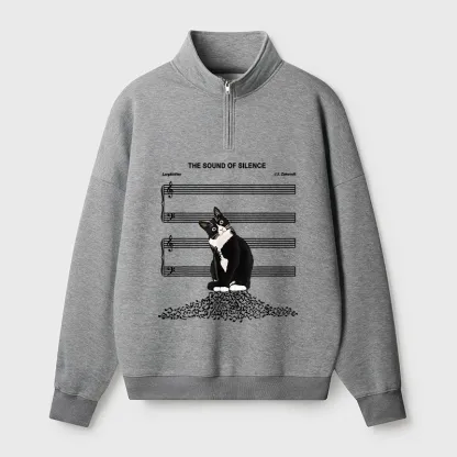 Tokyo-Tiger The Sound Of Silence Half Zip Fleece Sweatshirt