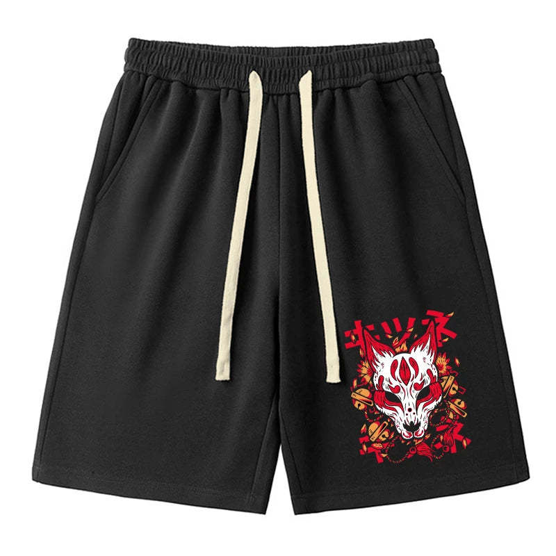 Tokyo-Tiger Japanese Kitsune Mask Unisex Shorts Sale