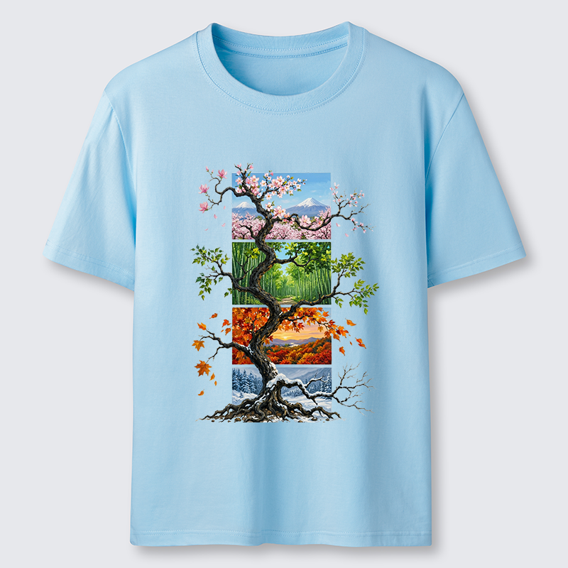 Tokyo-Tiger Nature Four Seasons Tree Art Classic T-Shirt