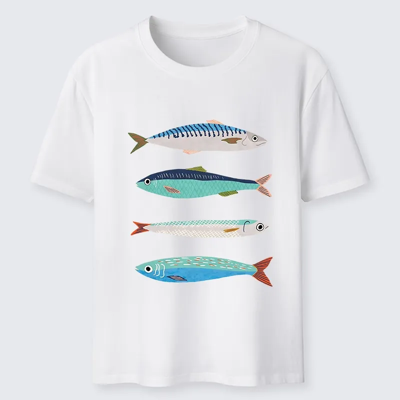 Tokyo‑Tiger Playful Sea Fish Washed T‑Shirt