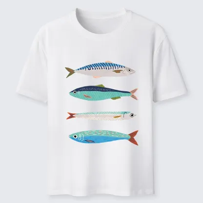 Tokyo‑Tiger Playful Sea Fish Washed T‑Shirt