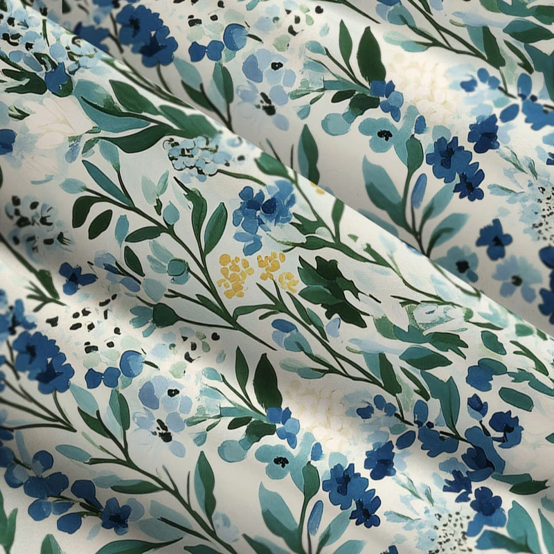 Tokyo-Tiger Serenely Blue Flora Maxi Dress