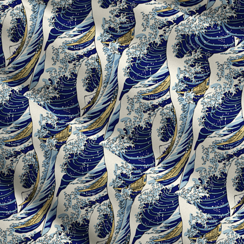 Tokyo-Tiger Japanese Great Wave Maxi Skirt