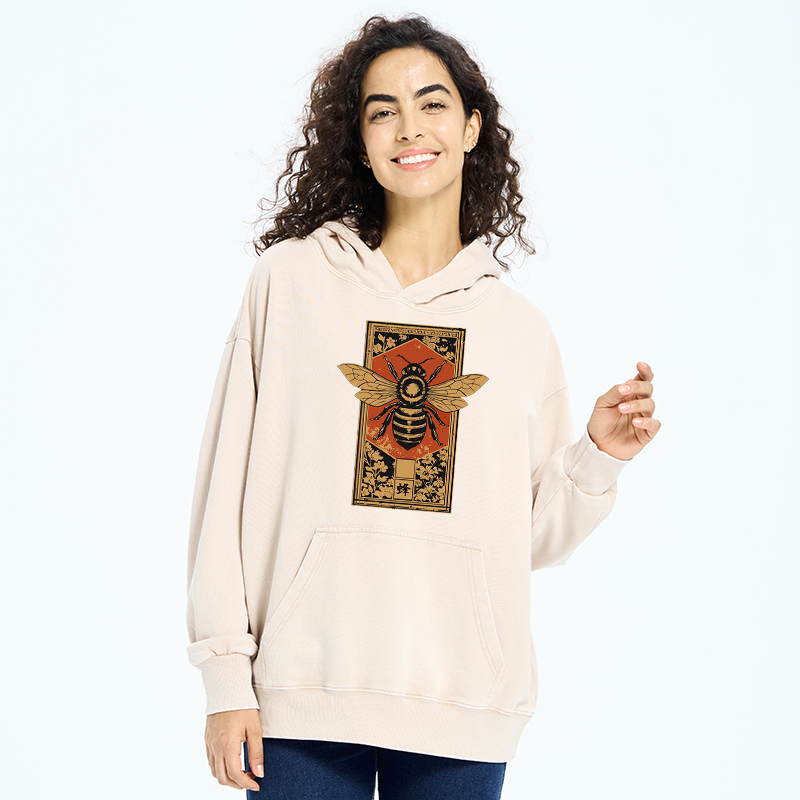 Tokyo-Tiger Japanese Bee Art Washed Hoodie