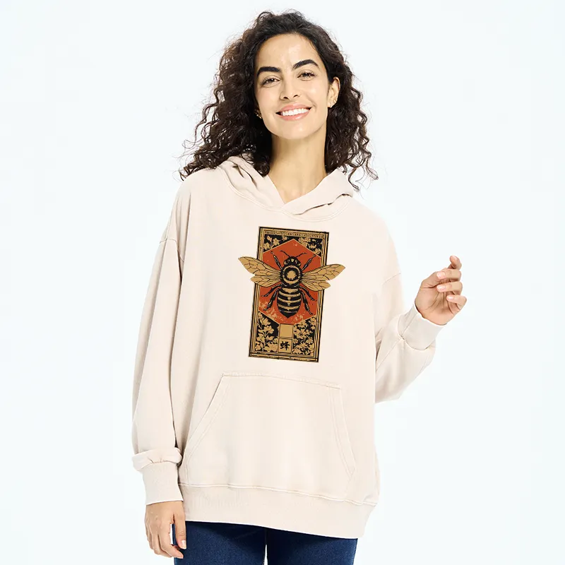 Tokyo-Tiger Japanese Bee Art Washed Hoodie