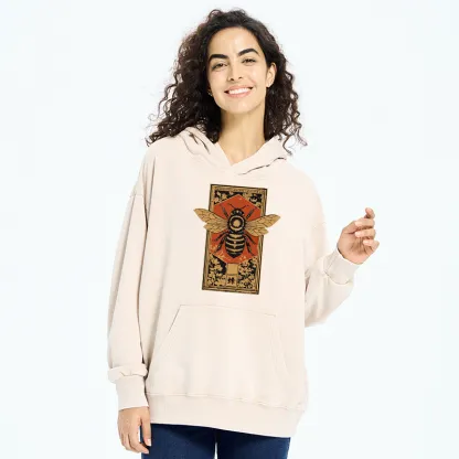 Tokyo-Tiger Japanese Bee Art Washed Hoodie