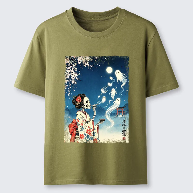 Tokyo-Tiger Moon Skeleton Ghost Classic T-Shirt