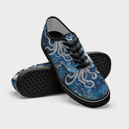 Tokyo-Tiger Deep Sea Octopus Canvas Shoes