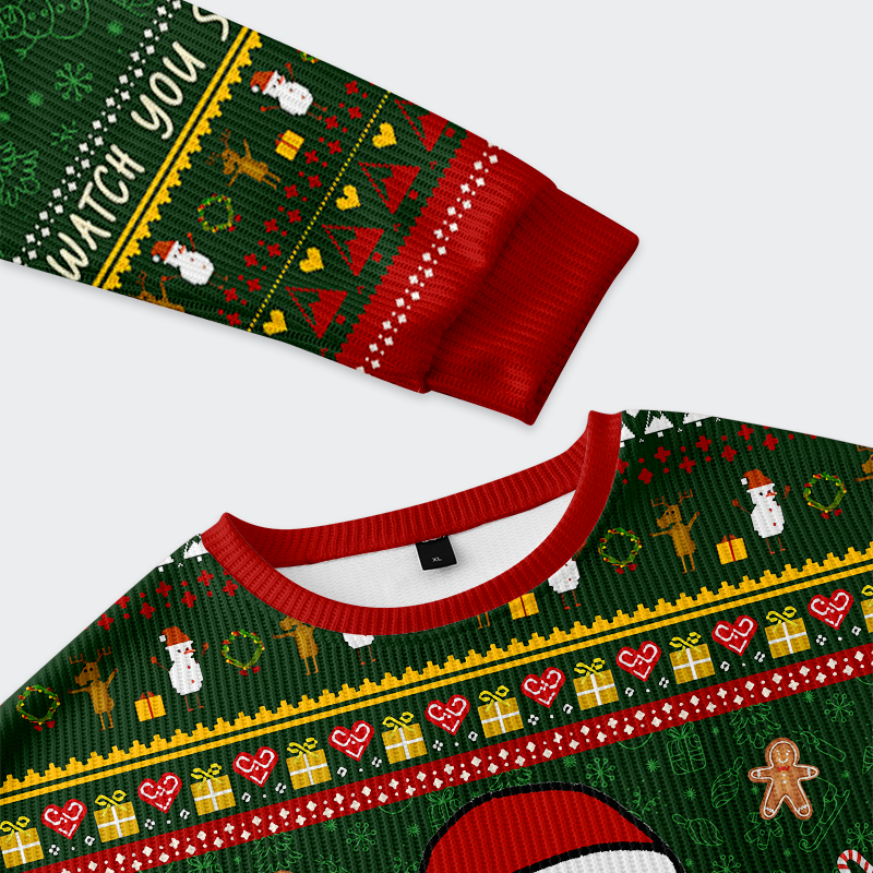 Tokyo-Tiger Santa's Watching You Sleep Christmas Ugly Sweatshirt