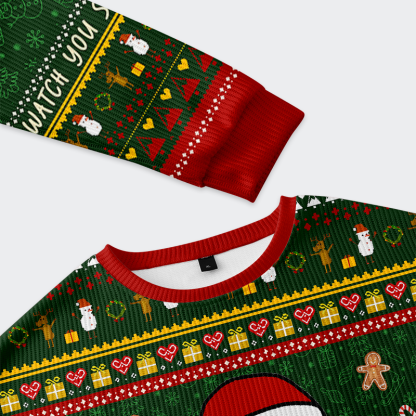 Tokyo-Tiger Santa's Watching You Sleep Christmas Ugly Sweatshirt