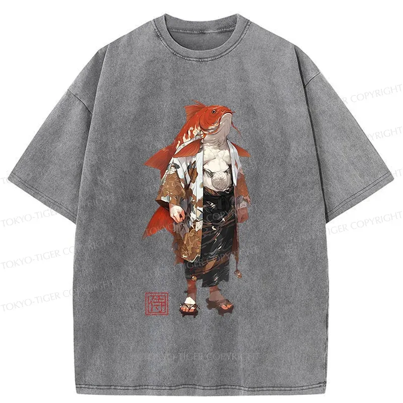 Tokyo-Tiger Fish Monster Washed T-Shirt