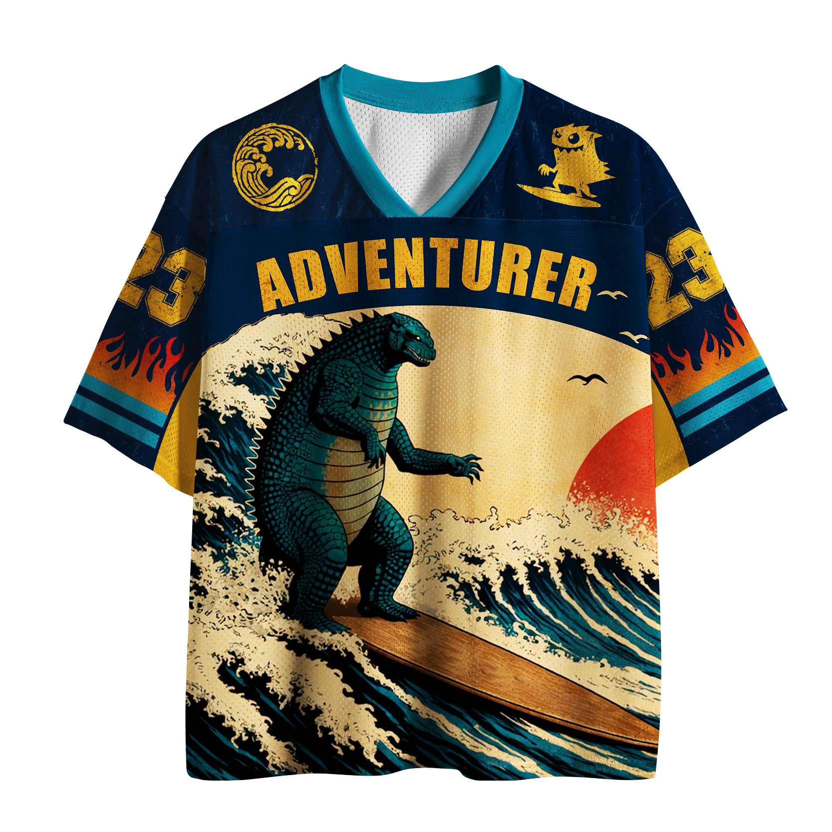 Tokyo-Tiger Taming the Wild Waves Mesh Jersey