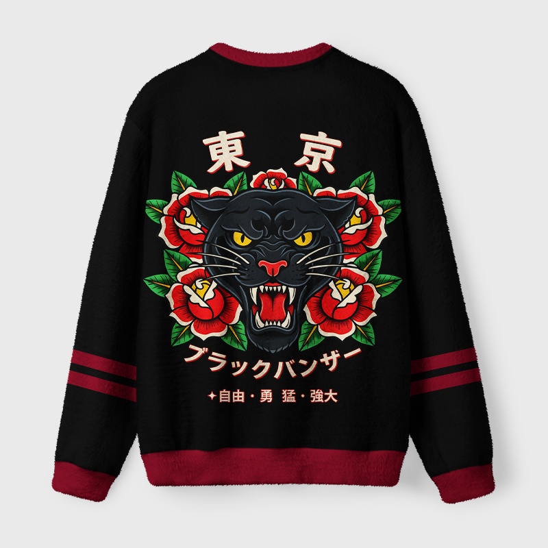 Tokyo-Tiger Tokyo Savage Fuzzy Christmas Ugly Sweatshirt