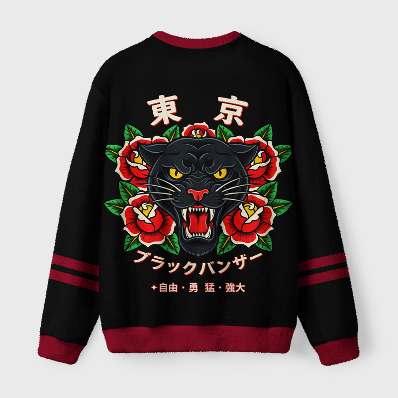 Tokyo-Tiger Tokyo Savage Fuzzy Christmas Ugly Sweatshirt
