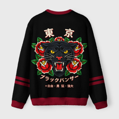 Tokyo-Tiger Tokyo Savage Fuzzy Christmas Ugly Sweatshirt