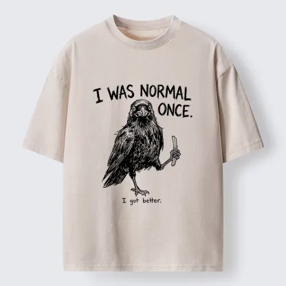 Tokyo‑Tiger Funny Crow Meme Washed T‑Shirt