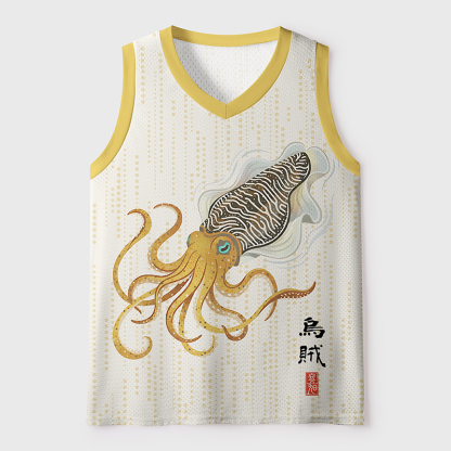 Tokyo-Tiger The Patterned Cuttlefish Mesh Tank Top